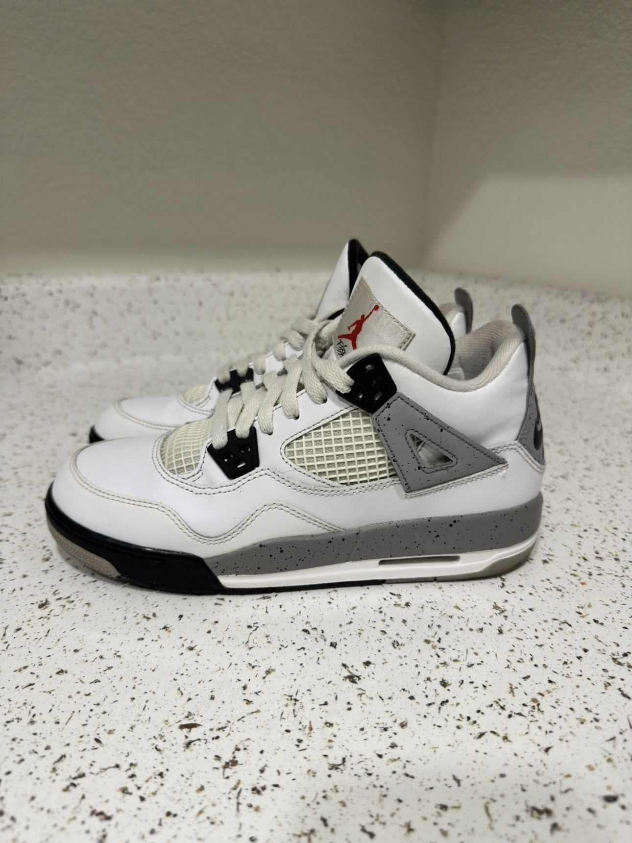 Authentic Nike Air Jordan Retro 4 White Cement 2015 Size 5.5Y No Box!!!