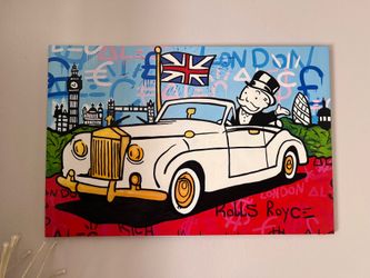Alec Monopoly Rolls Royce Painting Canvas