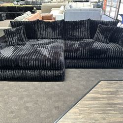Extra large and wide comfy black sectional (other colors available)