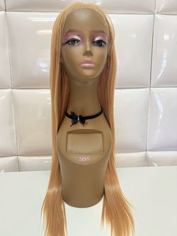 Synthetic Lace Front Wig-long straight hair-cosplay-costume-dress up-New $50-peluca rubia larga lacia