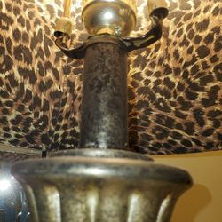 SOLD...Leopard Print Sofa Lamps (2)