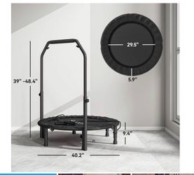 Soozier 40" Foldable Mini Trampoline, Rebounder Spring Trampoline - 330 lbs - New
