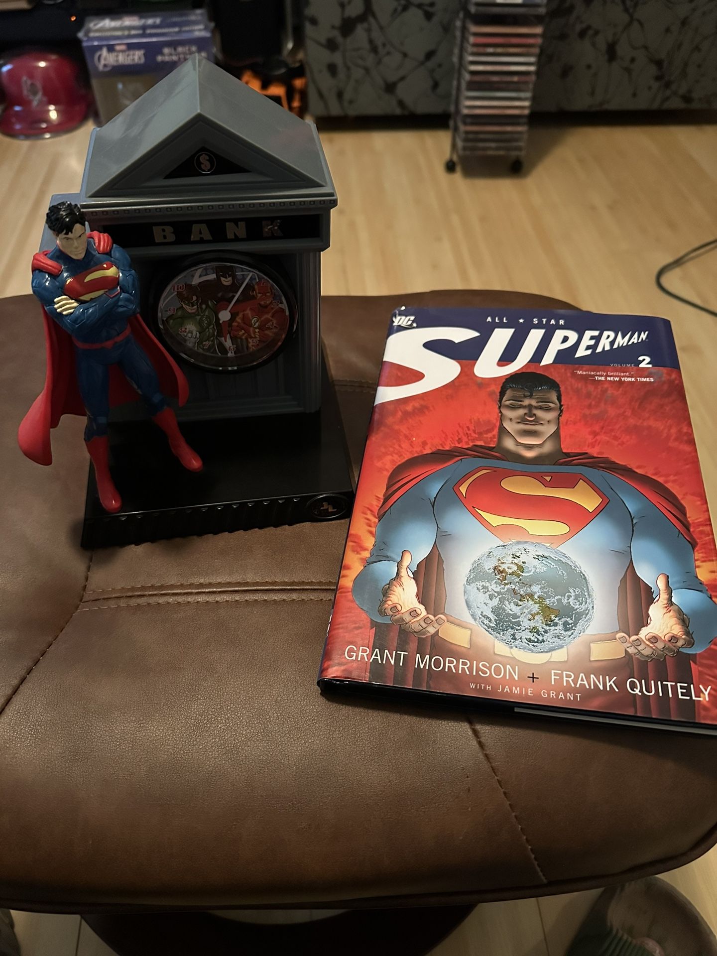 Marvel & DC Superman Bank Clock / And Book 