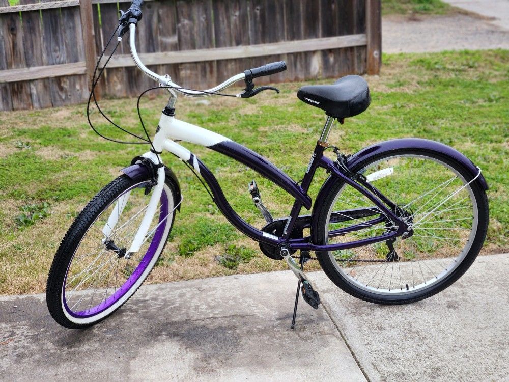 26"×17' Nice &Clean Beach Cruiser Bike With Gears
