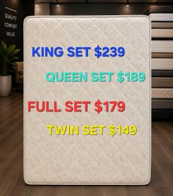 == TWIN SET  $149 = MATTRESS AND BOX SPRING
