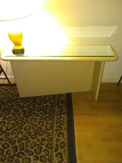 Table with mirror glass top