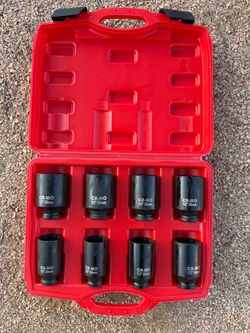 8-Piece 1/2" Drive Axle Nut Set 29-39mm