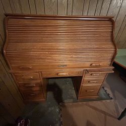 Antique Roll Top Desk 