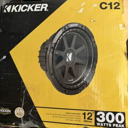 Kicker Comp C12 12” Subwoofer (300W) – Deep Bass – Open Box, Never Used