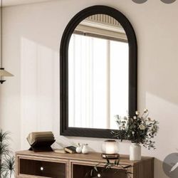 Black Wooden Mirror 