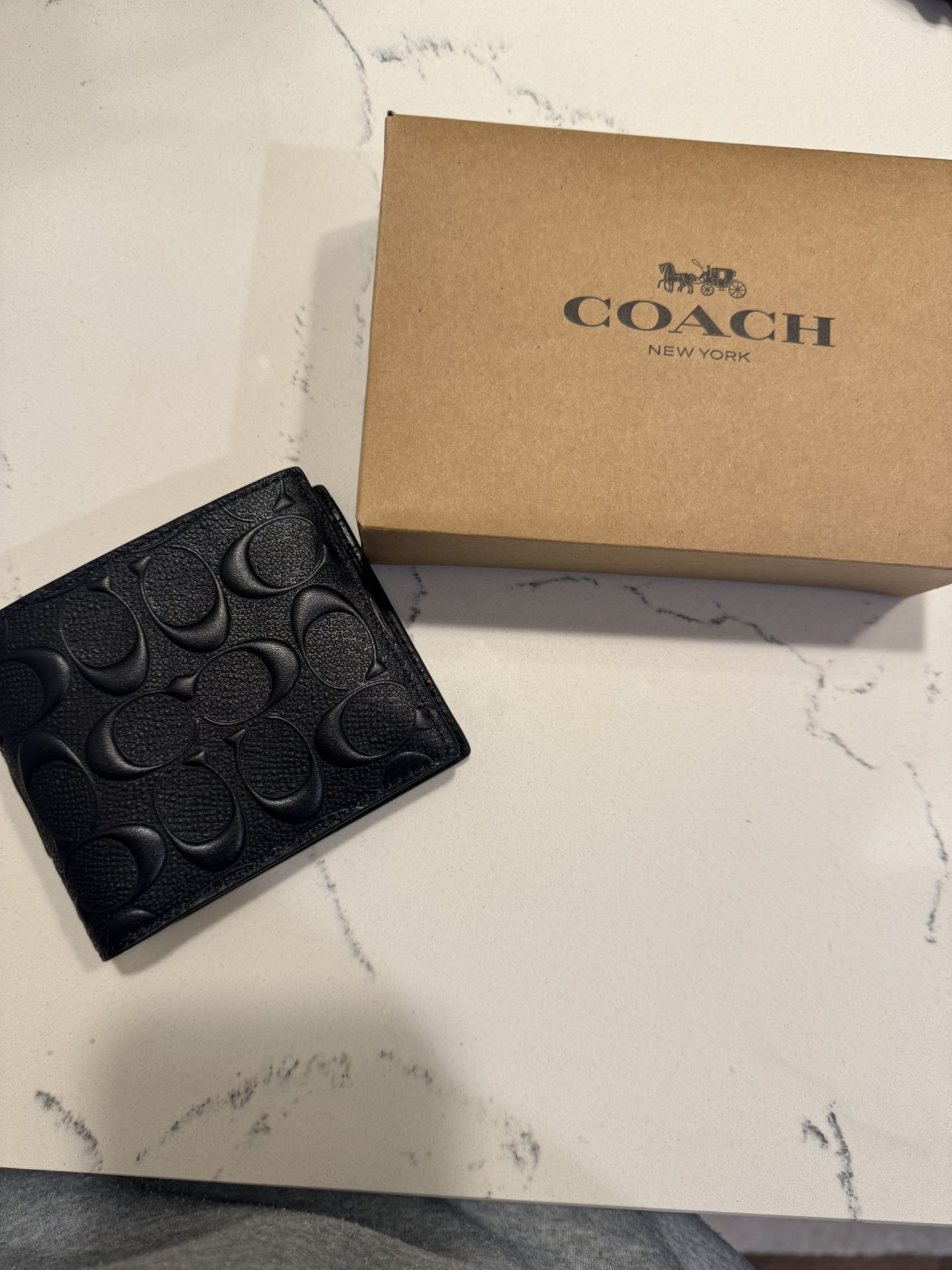 3 in 1 coach wallet in signature leather