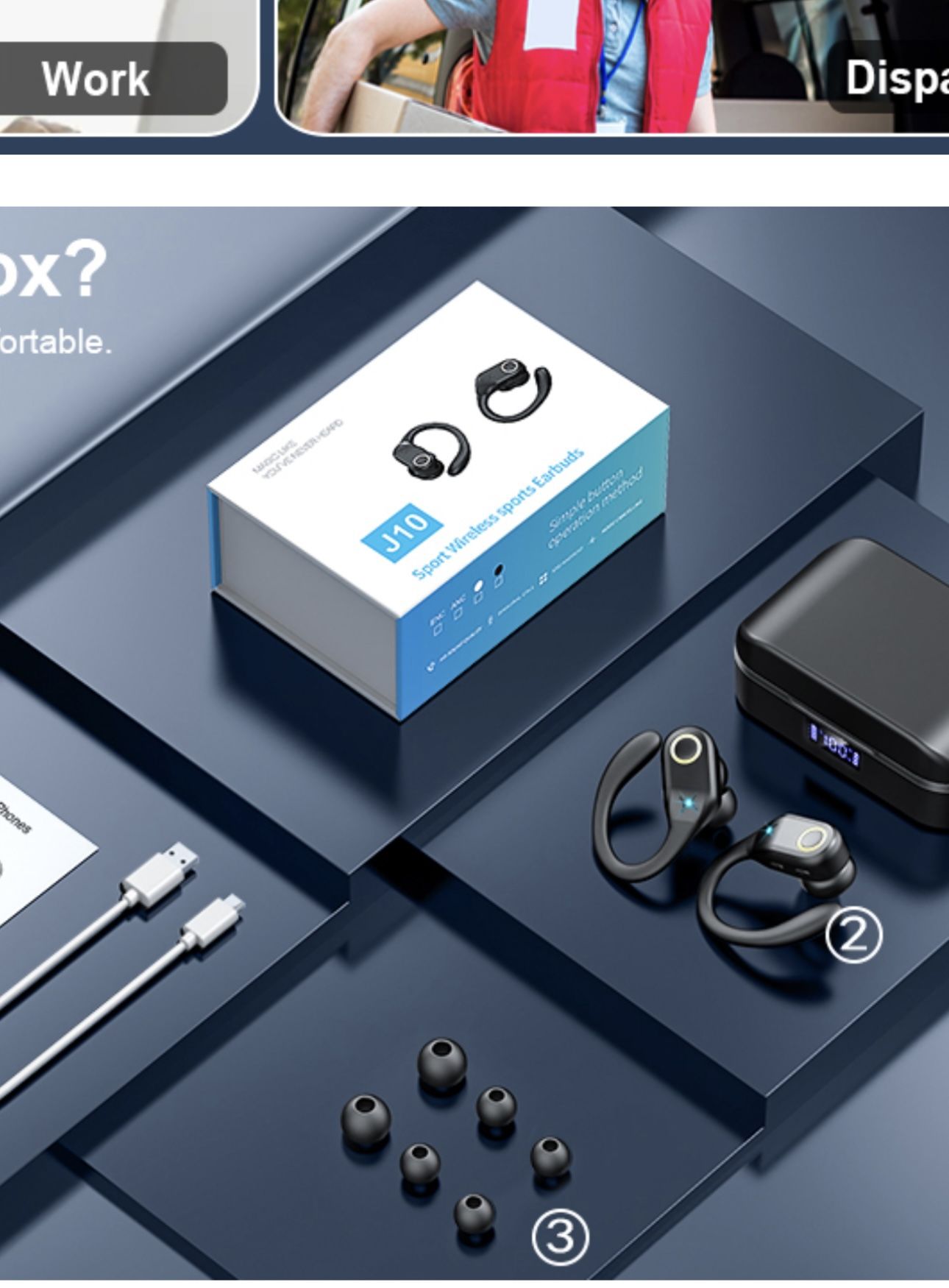 Wireless Earbuds Bluetooth 5.3 Headphones Stereo Bass