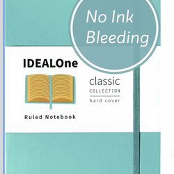 IDEALOne Hardcover Journal Notebook Lined – A5 (5.7 x 8), College ruled Journaling Notebooks,160 pages, 100GSM Thick Paper, Journal for Women, Men, Te