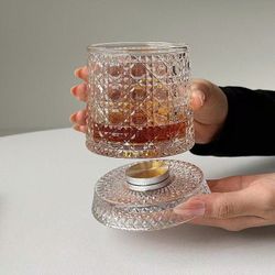 New two set spinning whiskey glasses