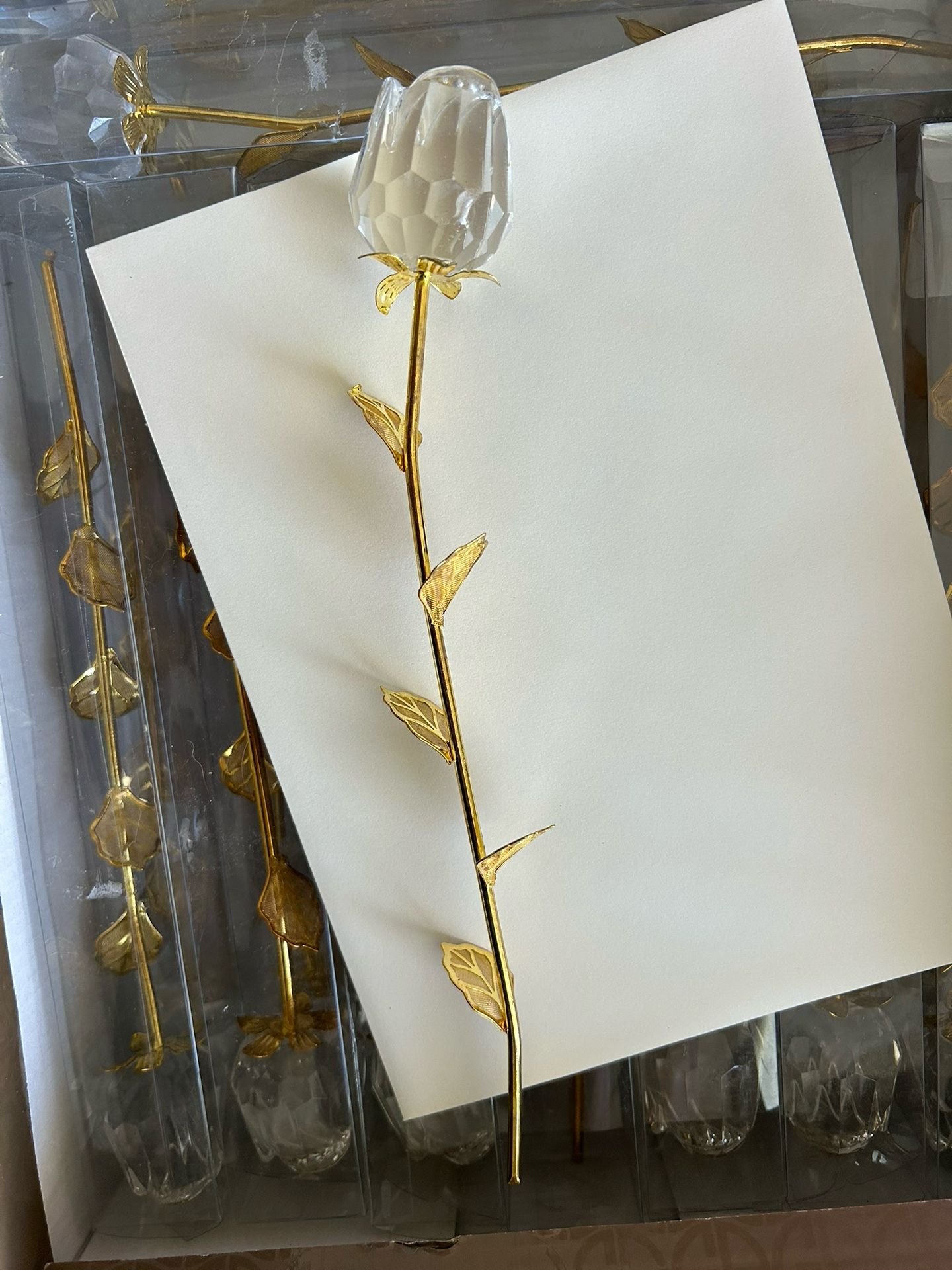 Gold & Crystal Roses