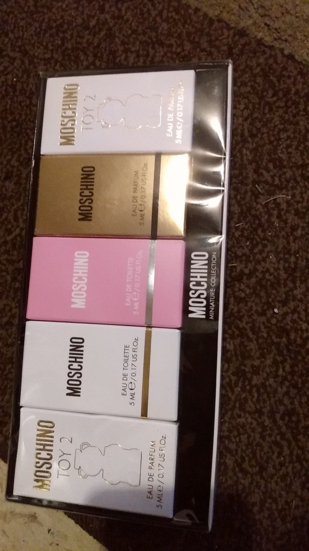 New moschino 5 pk fragrance miniture collection