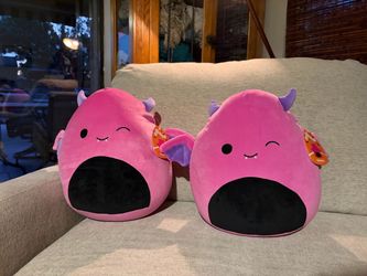 Squishmallow Halloween: 12" Wakisha the Winking Neon Pink Devil Halloween new with tags