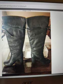 SEE BY CHOE Dark Grey Plate Tall Boot