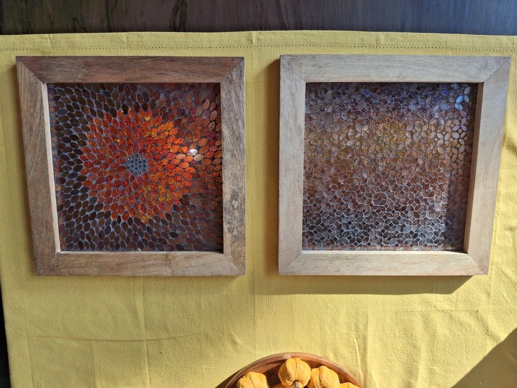 2 Indian Mosaic Wall Art