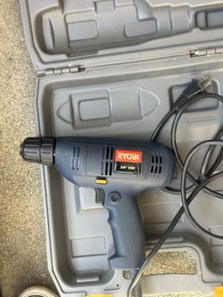 Ryobi 3/8” Electric Drill Corded WITH CASE