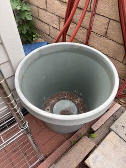 Large plastic pot