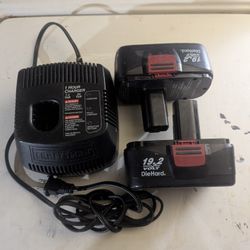 Craftsman Battery Charger With 2 Batteries 