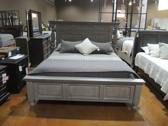 Perennial Home Sage Gray Sage Gray King Panel Bed - Weathered Sage Gray | Headboard
