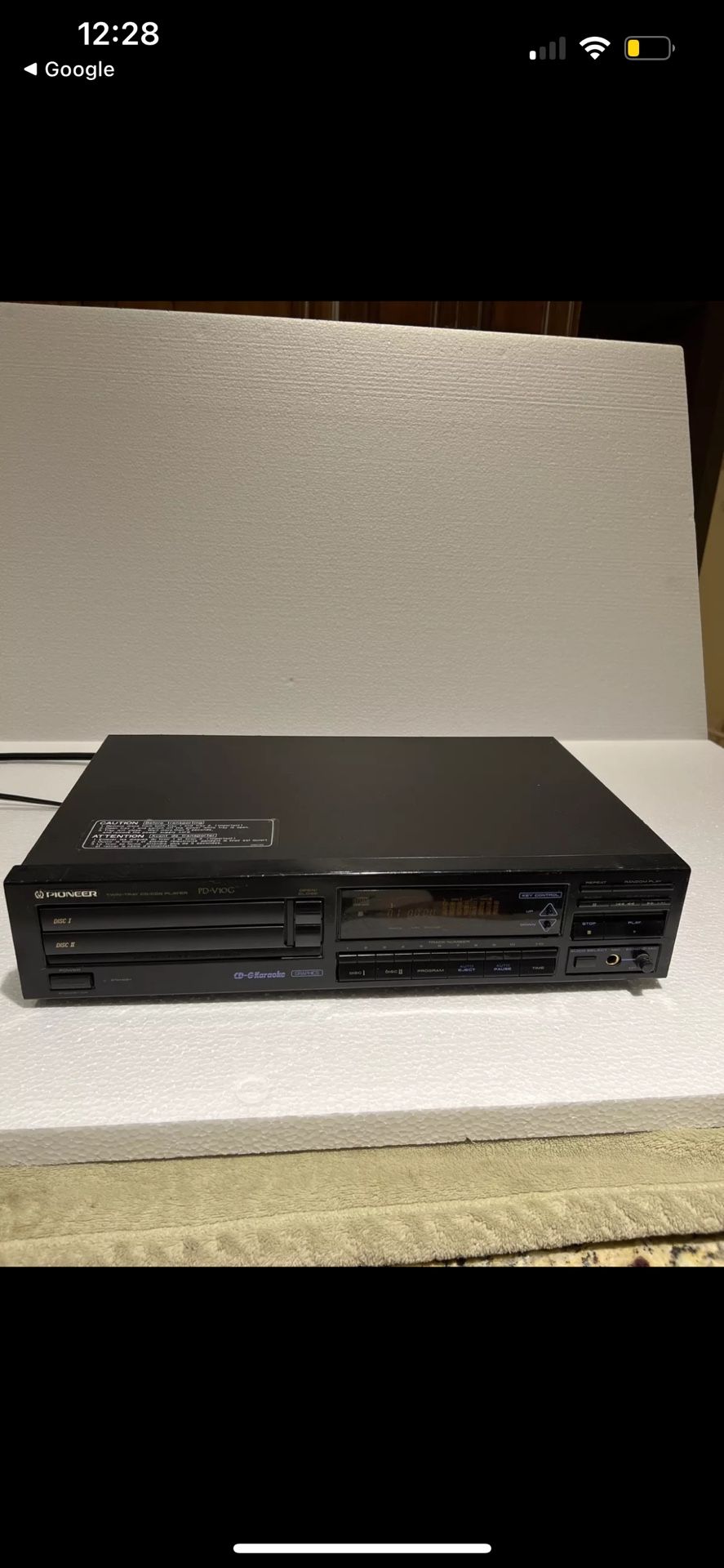 VINTAGE PIONEER PD-V10G KARAOKE CDG PLAYER