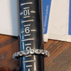 Eternity 925 Ring Top Grade CZ All Around Size 8