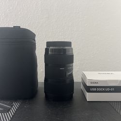 Sigma 18-35 lens And USB Dock ***Open Box***