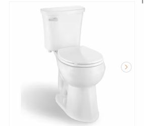 Power Flush 12 in. Rough In 2-Piece 1.28 GPF Single Flush Round Toilet in White, Seat Included