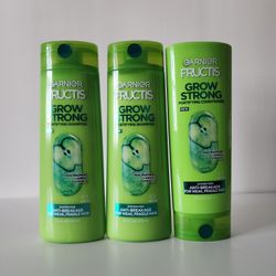 3 Garnier Fructis Shampoo And Conditioner Grow Strong 