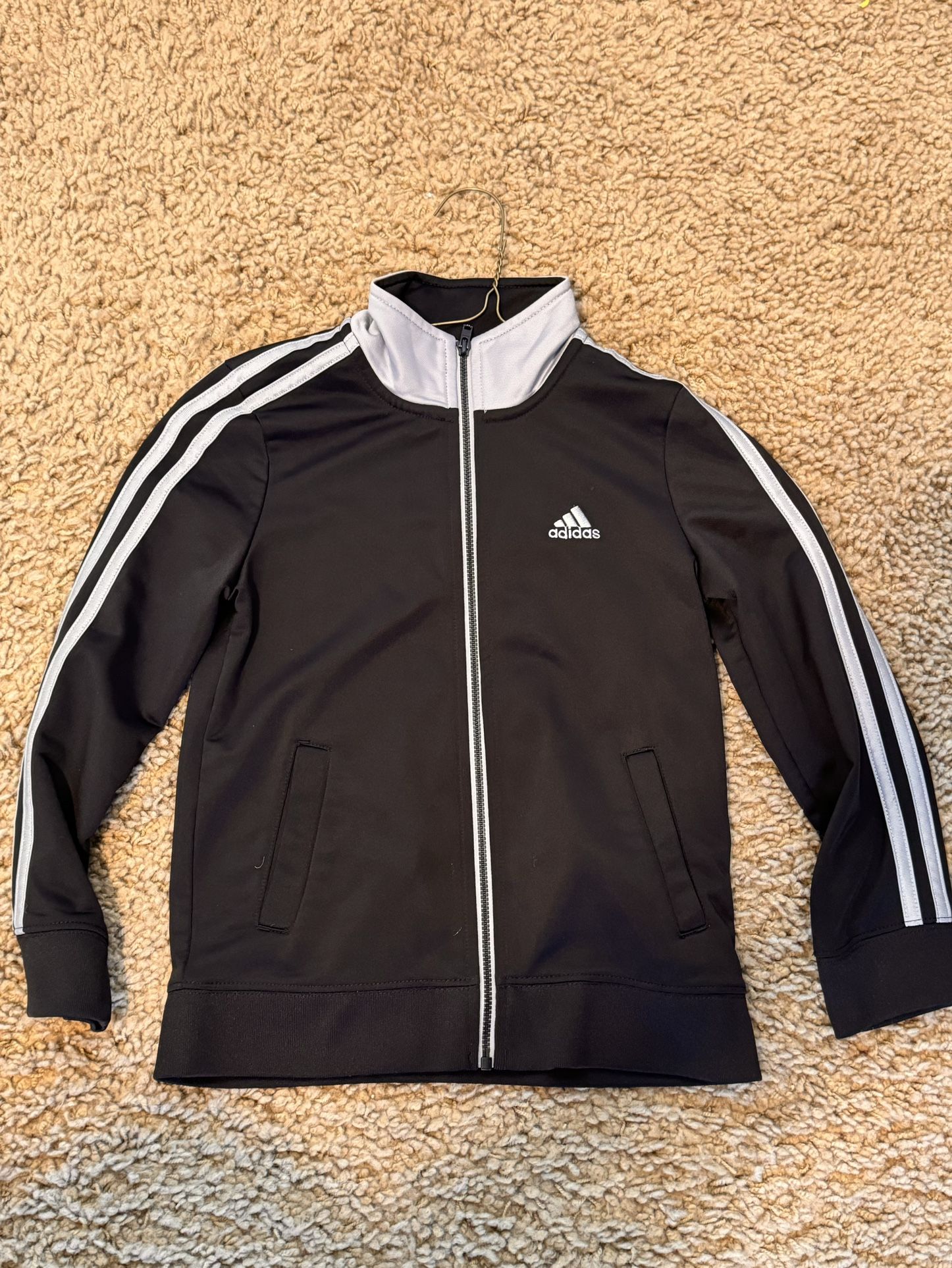 Adidas Youth Sz 6 Track Jacket Black
