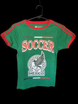 Womens Green Mexico Soccer Graphic Tee