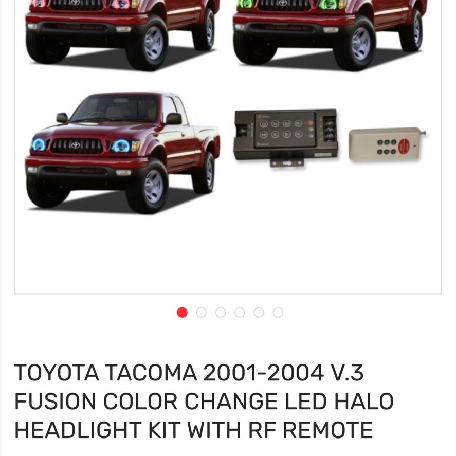 Toyota Tacoma LED Halo Headlight Kit With RF Remote 