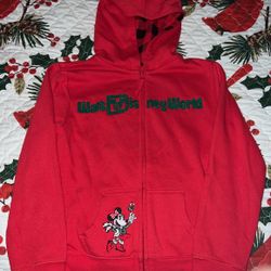 Walt Disney World red kids, Christmas hoodie jacket