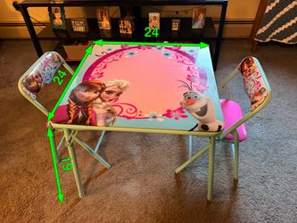 Disney Frozen Kids Folding Table and 2 Chairs Set