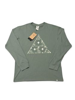Nike ACG Glow Stars Shirt Loose Fit Long Sleeve HV2176-364 Green Mens Small