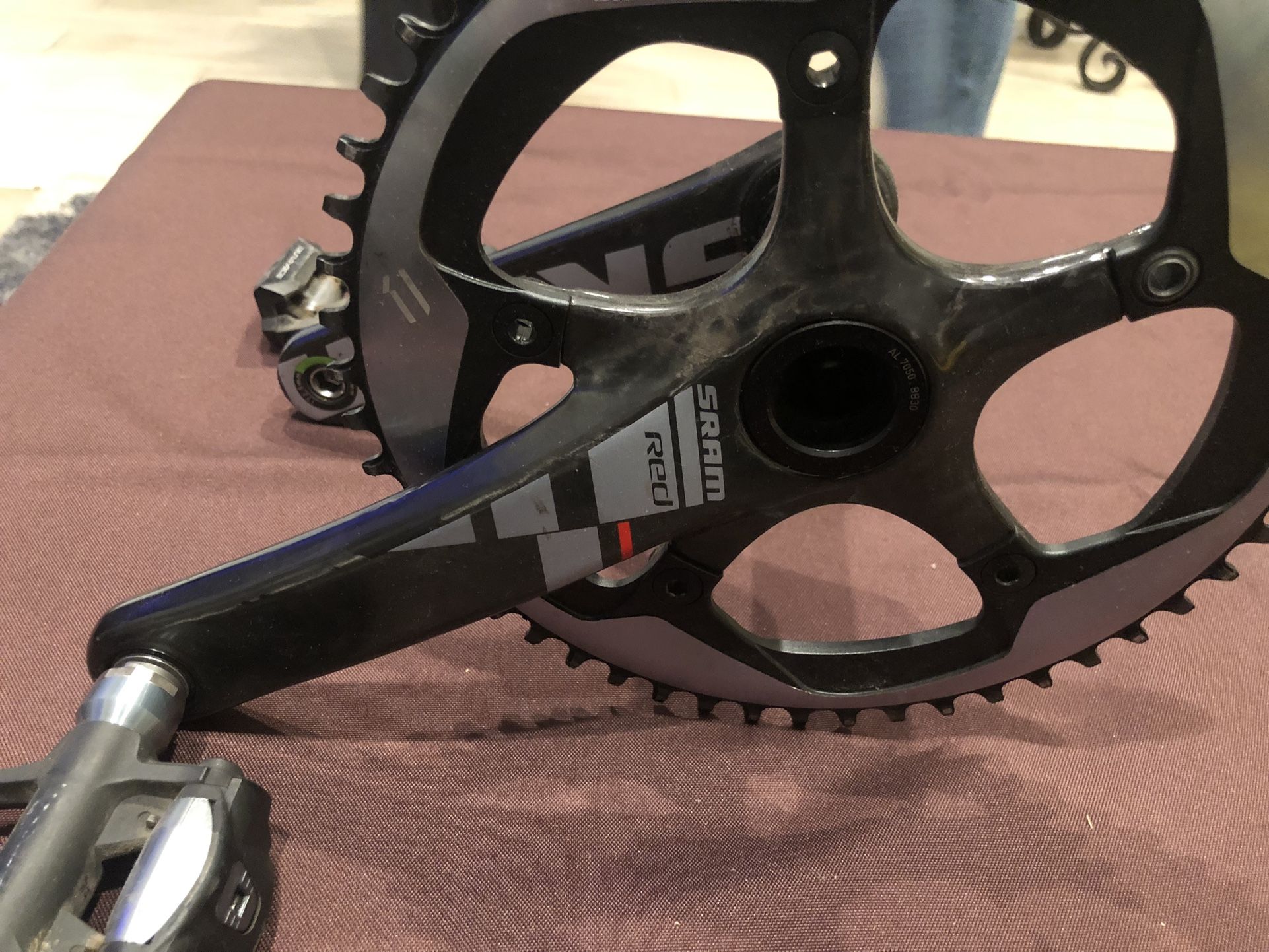 SRAM RED BLACK Carbon Crankset (no Chainrings)