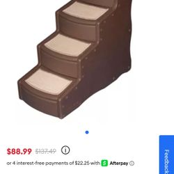 Dog stairs for 30" high bed.  New, never used.