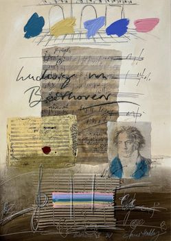 James Hussey Mixed Media Print Unframed