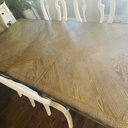 Dining Table With 6 Chairs &   Extensions 