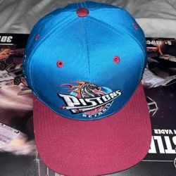 Vintage Rare NBA Detroit Pistons Snap Back With Tags 
