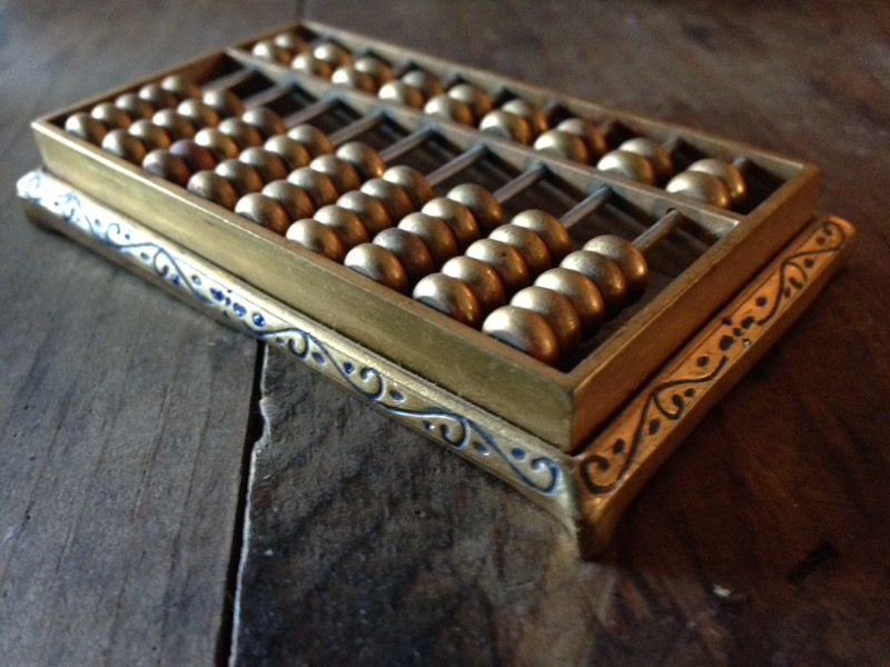 Vintage Brass Abacus, Miniature Abacus, Antique Brass Abacus, Brass Paperweight, Desk Top Toy, Unique Gifts