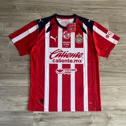 Soccer Chivas Guadalajara el rebaño sagrado  New Jersey  2025-  2026 fan version sizes small to 4xl tricampeon futbol Mexico home local away visitante
