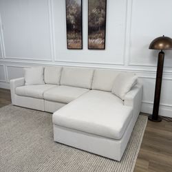 New Ivory Sectional Couch 