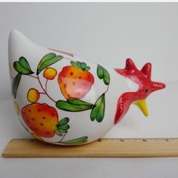 Set of 3 Ceramic Hand Painted Roosters CBK Ltd 1999