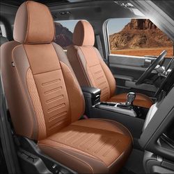LEATHER SEAT COVER! FULL SET NEW IN BOX! (TOYOTA TACOMA 2016-2023) COVERTORES EN PIEL! NUEVO EN CAJA