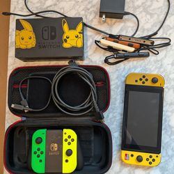 Nintendo Switch Pikachu & Eevee Edition - 200GB SD + Extra JoyCons
