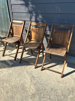 1940’s folding chairs (3)  $150 or (5) $200